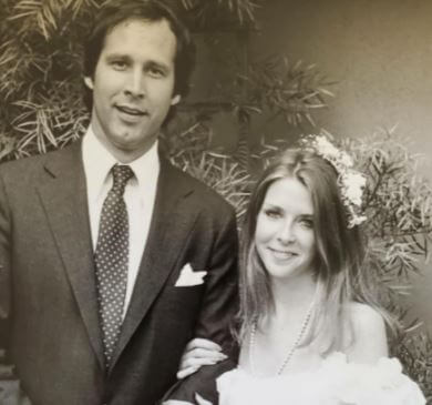 Cathalene Parker Browning son Chevy Chase with his bride Jayni on their wedding day.